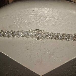 Crystal and Pearl Wedding Bridal Dress Sash